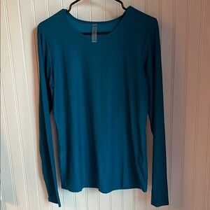 Beyond Yoga Featherweight Classic Crew Pullover, teal
size XL